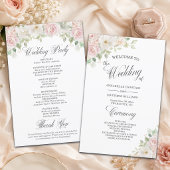 Elegant Zacht Roze Rozen Budget Huwelijksprogramma