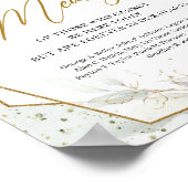 Elegant zacht roze rozen groen in liefhebbend gehe poster (Hoek)