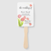 Elegant Zacht Roze Tulpen Programma Handwaaier (Voorkant)