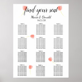 Elegant Zacht Roze Tulpschotel Poster