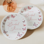 Elegant zacht roze vlinder Vrijgezellenfeest Papieren Bordje<br><div class="desc">Dit zijn Elegante Soft Pink Butterfly Vrijgezellenfeest papieren Borden!</div>
