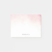 Elegant Zacht Roze Waterverf Was Post-it® Notes (Voorkant)