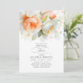 Elegant zacht terracotta bloemig Boho Vrijgezellen Kaart (Staand voorkant)