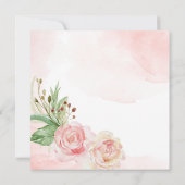 Elegant zacht wazig roze roze vrijgezellenfeest kaart (Achterkant)