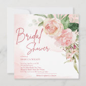 Elegant zacht wazig roze roze vrijgezellenfeest kaart (Voorkant)