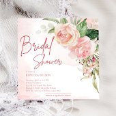 Elegant zacht wazig roze roze vrijgezellenfeest kaart