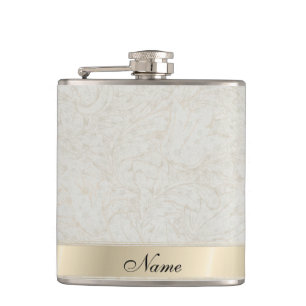 Elegant  zachte, bloemige heupfles