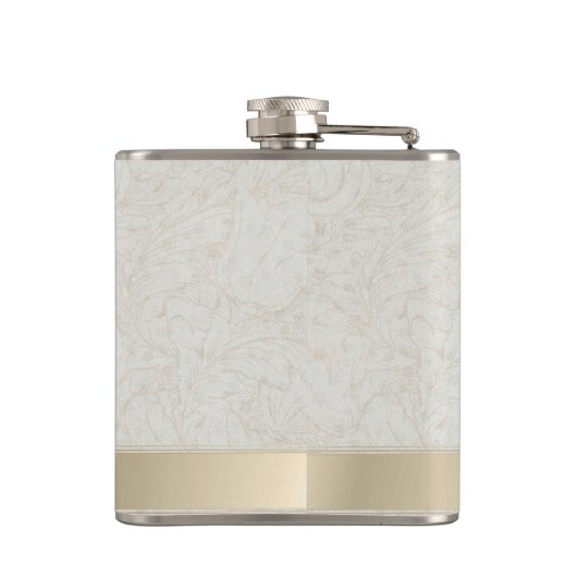 Elegant  zachte, bloemige heupfles (Achterkant)