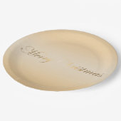 Elegant zachte gouden vakantie papieren bordje (Gekanteld)