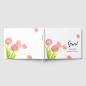 Elegant Zachte Roze Tulpen Gastenboek (Volledig)