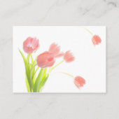 Elegant Zachte Roze Tulpen Informatiekaartje (Achterkant)