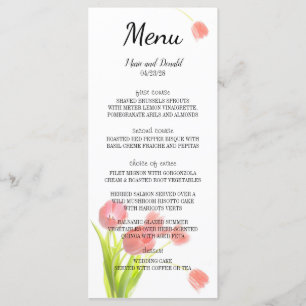 Elegant Zachte Roze Tulpen Menu