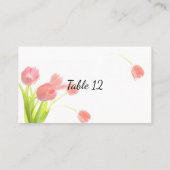 Elegant Zachte Roze Tulpen Plaatskaartje (Achterkant)