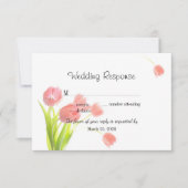 Elegant Zachte Roze Tulpen RSVP Kaartje (Voorkant)