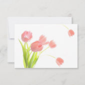 Elegant Zachte Roze Tulpen RSVP Kaartje (Achterkant)