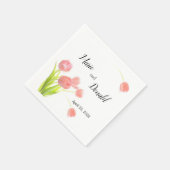 Elegant Zachte Roze Tulpen Servet (Hoek)