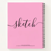 Elegant zakboekje Heart Name Script Roze Notitieboek (Achterkant)