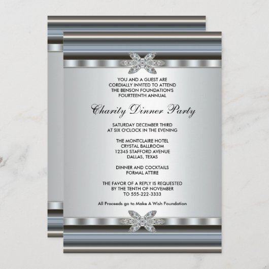 Elegant zakelijk evenement kaart (Voorkant / Achterkant)