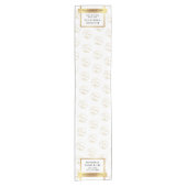 Elegant Zakelijk Goud Logo Patroon Promotioneel Korte Tafelloper (Voorkant)