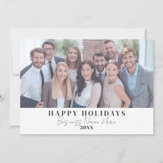 Elegant zakelijk kerstfeest feestdagenkaart (Voorkant)