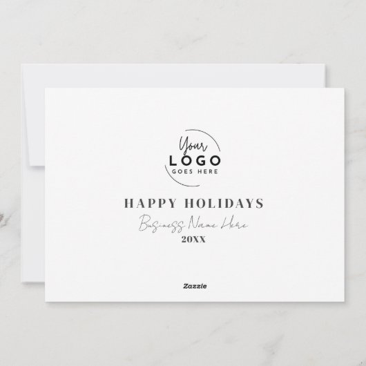 Elegant zakelijk kerstfeest feestdagenkaart (Achterkant)