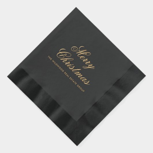 Elegant zakelijk kerstfeest folie servetten (Rechts)