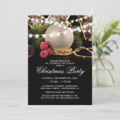 Elegant Zakelijk Kerstfeest Gala Kaart (Staand voorkant)