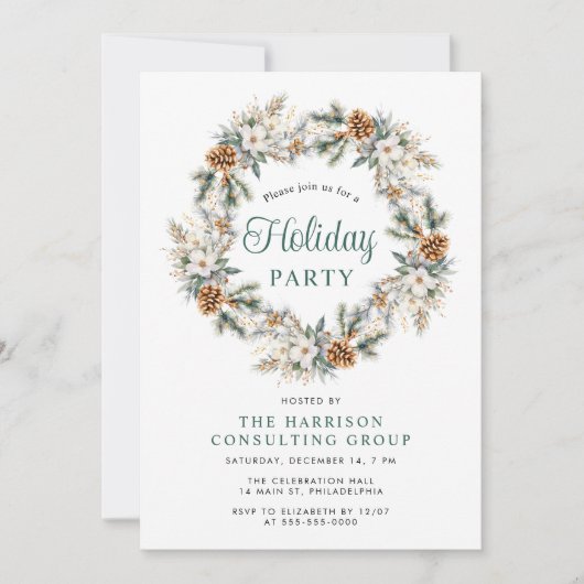 Elegant zakelijk kerstfeest kaart (Voorkant)