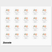 Elegant zakelijk kerstvakantie retouradres ronde sticker (Vel)