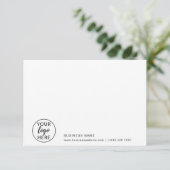 Elegant Zakelijk Logo op Maat Bedankkaart (Staand voorkant)