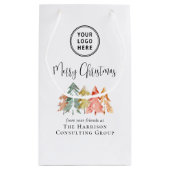 Elegant zakelijk logo Prettig kerstfeest Klein Cadeauzakje (Achterkant)