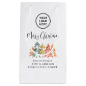 Elegant zakelijk logo Prettig kerstfeest Klein Cadeauzakje (Voorkant)