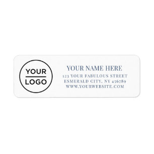 Elegant Zakelijk Logo Retouradres Etiket