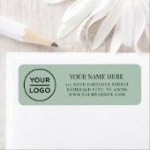 Elegant Zakelijk Logo Retouradres Etiket (Insitu)