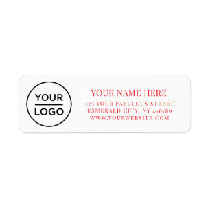 Elegant Zakelijk Logo Retouradres Etiket