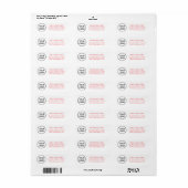 Elegant Zakelijk Logo Retouradres Etiket (Full Sheet)