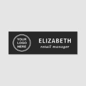 Elegant zakelijk logo Zwart Naamplaatje (Voorkant)