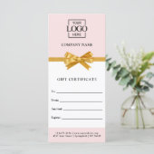 Elegant Zakelijk Persoonlijk Cadeaubewijs (Staand voorkant)