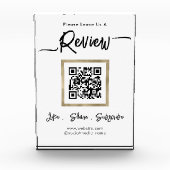 Elegant Zakelijk Review QR Code Fotoblok (Voorkant)
