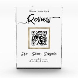 Elegant Zakelijk Review QR Code Fotoblok