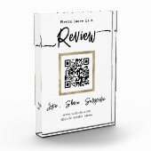 Elegant Zakelijk Review QR Code Fotoblok (Links)