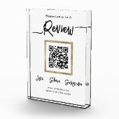 Elegant Zakelijk Review QR Code Fotoblok (Rechts)