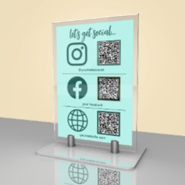 Elegant zakelijk social media teken met QR-code Kaart
