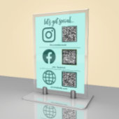 Elegant zakelijk social media teken met QR-code Kaart