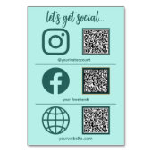 Elegant zakelijk social media teken met QR-code Kaart (Voorkant)
