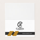 Elegant Zakelijk Visitekaartje Ontwerp (Buitenkant ongevouwen)