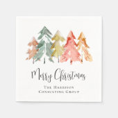 Elegant Zakelijk Vrolijk Kerstfeest Servet (Voorkant)