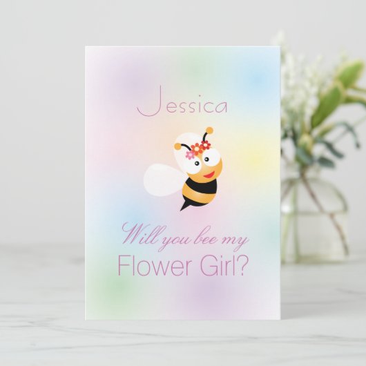 Elegant zal je mijn bridesmaïde-medium zijn kaart (Staand voorkant)