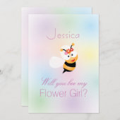 Elegant zal je mijn bridesmaïde-medium zijn kaart (Voorkant / Achterkant)