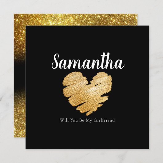 Elegant zal je mijn Vriendin/vriend Kaart zijn (Voorkant / Achterkant)